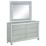 Gunnison Glam LED Panel Bed & Bedroom Sets - Dresser + Mirror