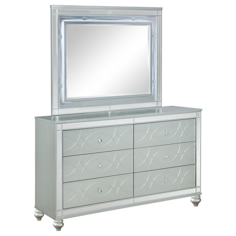 Gunnison Glam LED Panel Bed & Bedroom Sets - Dresser + Mirror