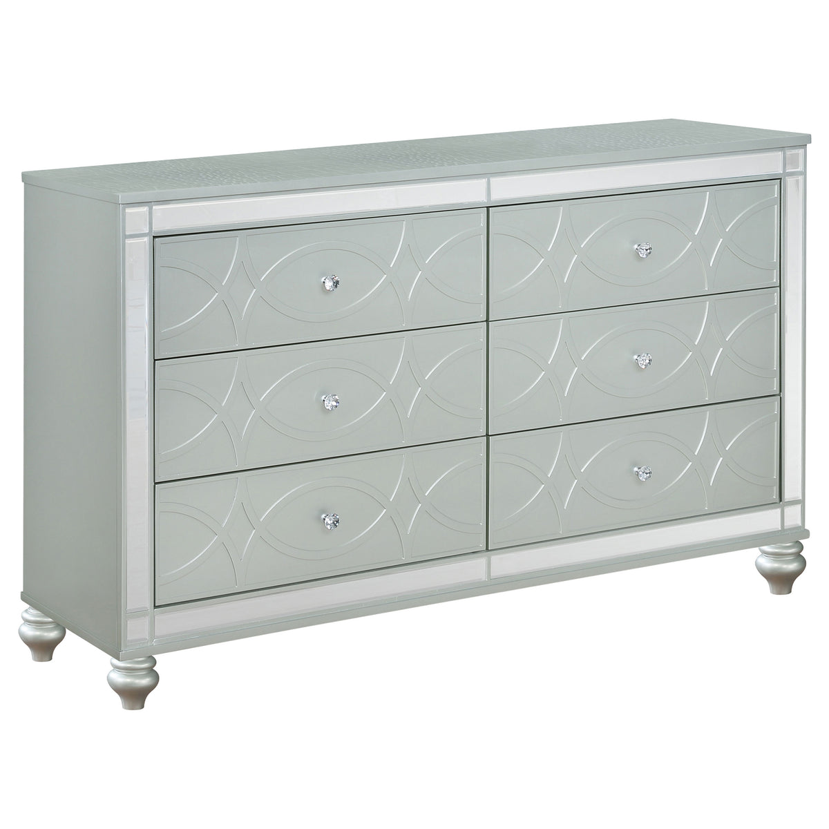 Gunnison Glam LED Panel Bed & Bedroom Sets - 6-Drawer Dresser