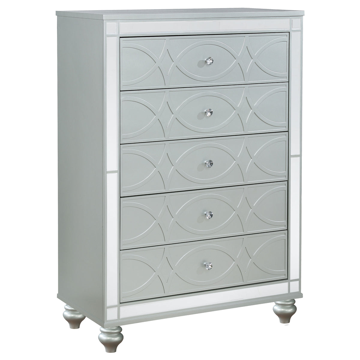 Gunnison Glam LED Panel Bed & Bedroom Sets - 5-Drawer Chest