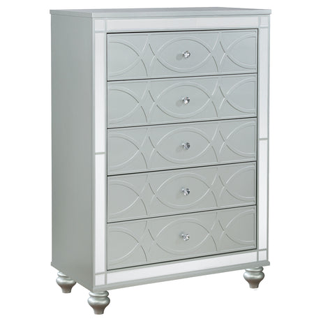 Gunnison Glam LED Panel Bed & Bedroom Sets - 5-Drawer Chest