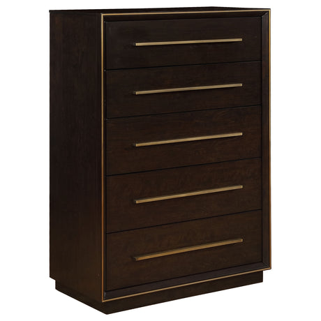 Durango Upholstered Panel Bed & Bedroom Collection - 5-Drawer Chest