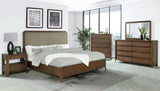 Maderia Upholstered Panel Bed & Bedroom Sets - 5pcs- Eastern King Bed + Dresser + Mirror + Nightstand + Chest