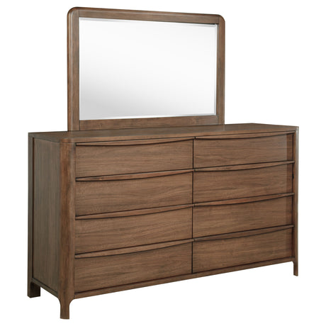Maderia Upholstered Panel Bed & Bedroom Sets - Dresser + Mirror