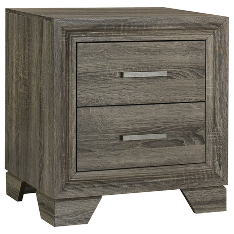 Wright Upholstered Panel Bed & Bedroom Sets - 2-Drawer Nightstand