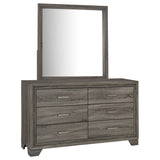 Wright Upholstered Panel Bed & Bedroom Sets - Dresser with Mirror