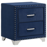 Melody Upholstered Wingback Bed & Bedroom Sets - 2-Drawer Nightstand