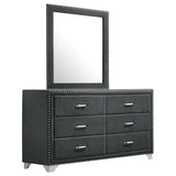 Melody Velvet Wingback Bed & Bedroom Sets - Dresser + Mirror