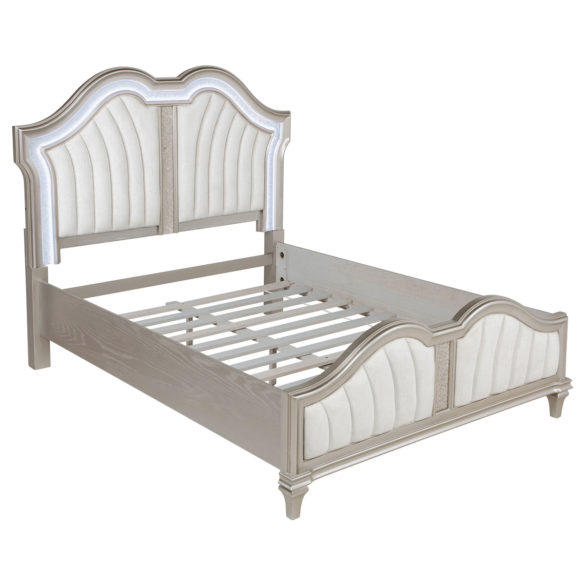 Evangeline Double Arch LED Panel Bed & Bedroom Sets - Queen LED Panel Bed Only