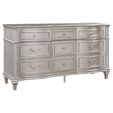 Evangeline Double Arch LED Panel Bed & Bedroom Sets - 9-Drawer Dresser