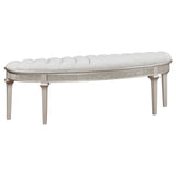 Evangeline Double Arch LED Panel Bed & Bedroom Sets - Curved Upholstered Bench
