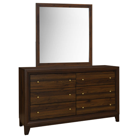 Welsley Upholstered Panel Bed & Bedroom Sets - Dresser + Mirror