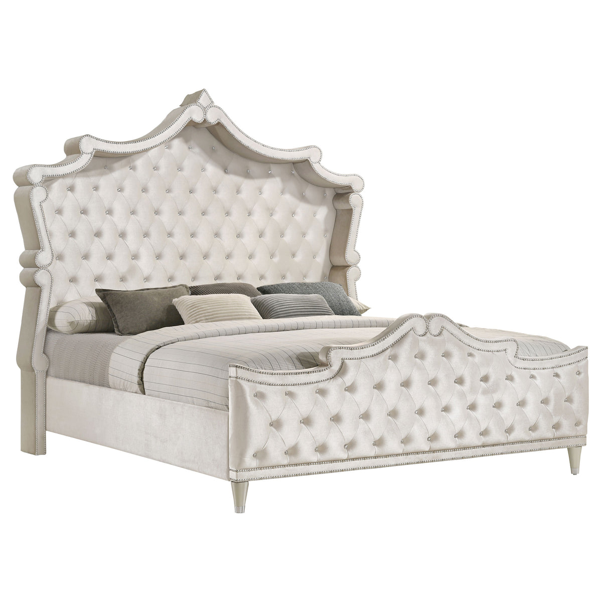 Antonella Upholstered Panel Bed & Bedroom Sets - Eastern King Bed Only