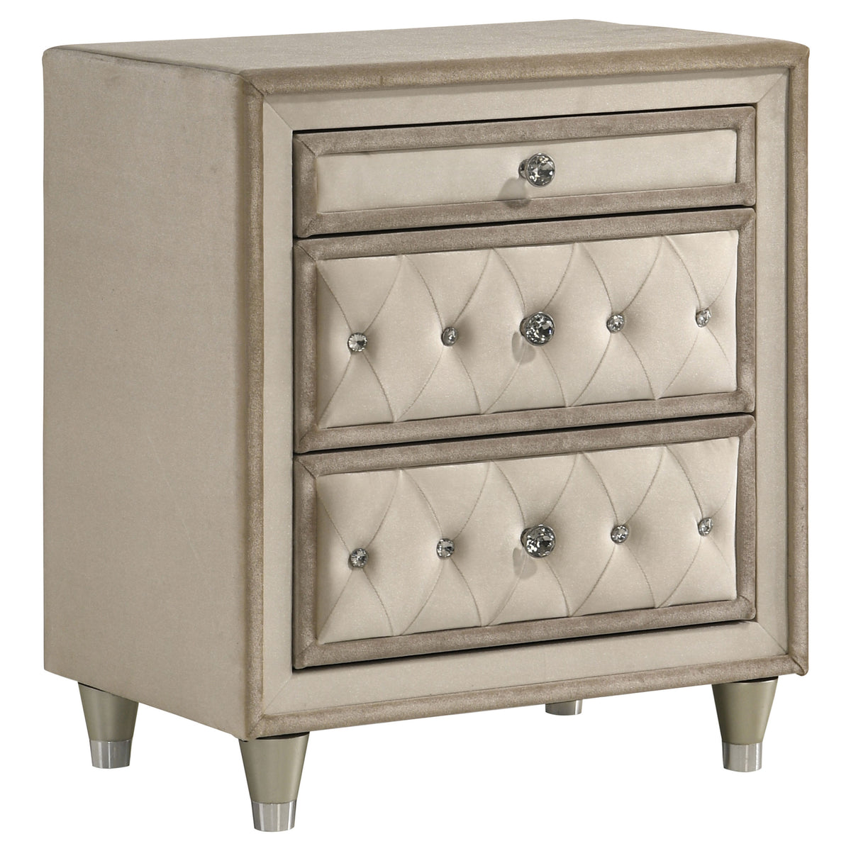 Antonella Upholstered Panel Bed & Bedroom Sets - Nightstand