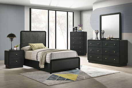 Cavelle Upholstered Panel Bed & Bedroom Sets - Twin