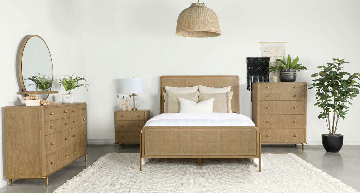 Arini Panel Bed & Bedroom Sets - Natural Cane