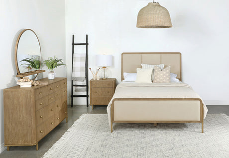 Arini Panel Bed & Bedroom Sets - Cream Upholstered