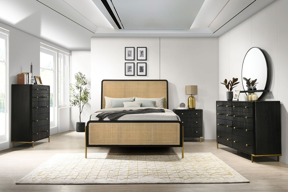 Arini Panel Bed & Bedroom Sets - Woven Cane