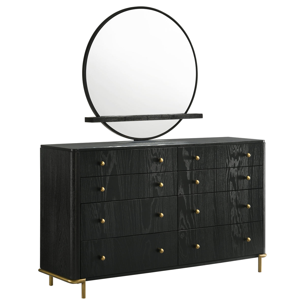 Arini Bedroom Storage & Vanity Collection - 8-Drawer Dresser + Mirror