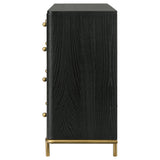 Arini Bedroom Storage & Vanity Collection - Dresser, Chest, Nightstand, Mirrors & Vanity in Black with Aged Brass – view 20