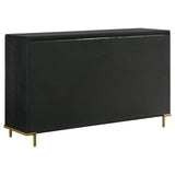 Arini Bedroom Storage & Vanity Collection - Dresser, Chest, Nightstand, Mirrors & Vanity in Black with Aged Brass
