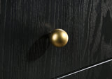 Arini Bedroom Storage & Vanity Collection - Dresser, Chest, Nightstand, Mirrors & Vanity in Black with Aged Brass
