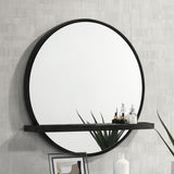 Arini Bedroom Storage & Vanity Collection - Dresser, Chest, Nightstand, Mirrors & Vanity in Black with Aged Brass - lifestyle