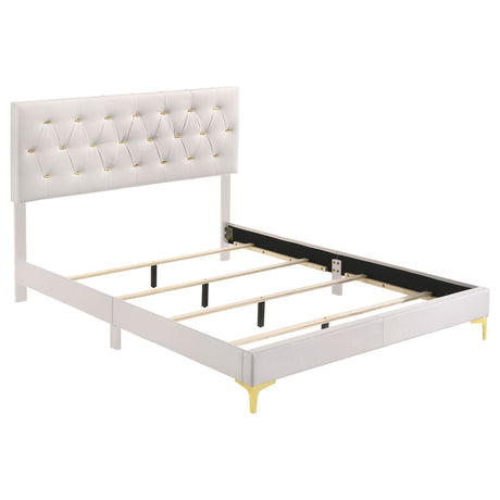 Kendall Diamond-Tufted Upholstered Bed & Bedroom Sets - California King, Bed Only