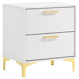 Kendall Diamond-Tufted Upholstered Bed & Bedroom Sets - 2-Drawer Nightstand