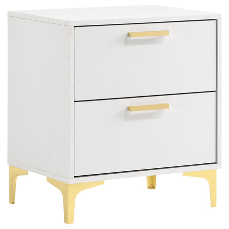 Kendall Diamond-Tufted Upholstered Bed & Bedroom Sets - 2-Drawer Nightstand