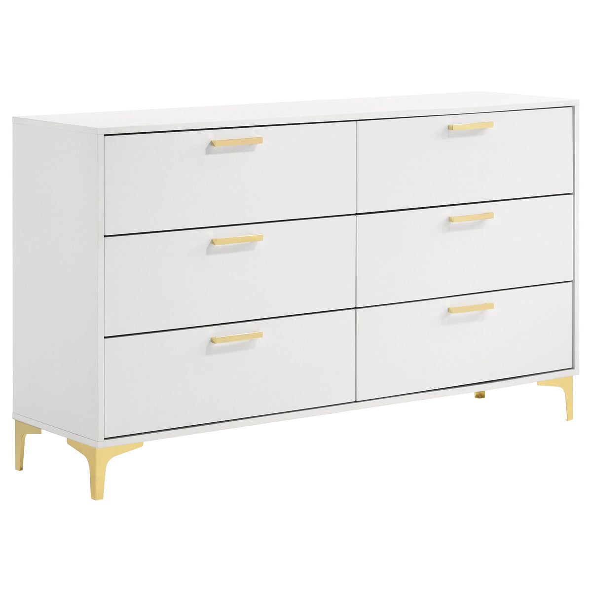 Kendall Diamond-Tufted Upholstered Bed & Bedroom Sets - 6-Drawer Dresser