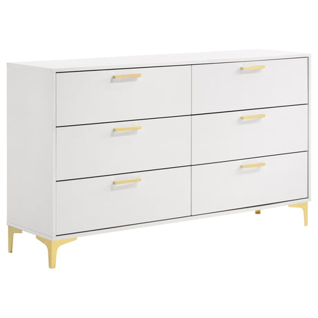 Kendall Diamond-Tufted Upholstered Bed & Bedroom Sets - 6-Drawer Dresser