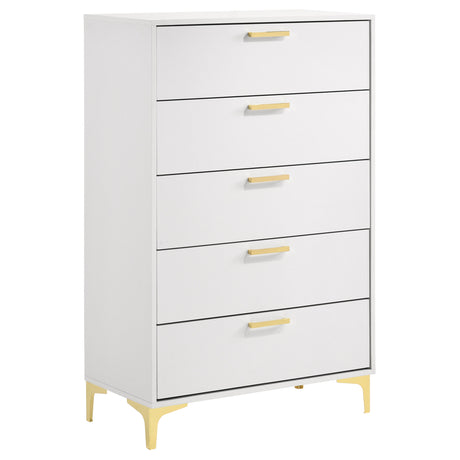 Kendall Diamond-Tufted Upholstered Bed & Bedroom Sets - 5-Drawer Chest