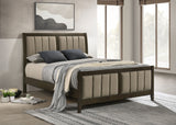 Wilkes Channel-Tufted Upholstered Panel Bed & Bedroom Sets - Dark Cocoa with Brown Fabric, Twin to California King - lifestyle