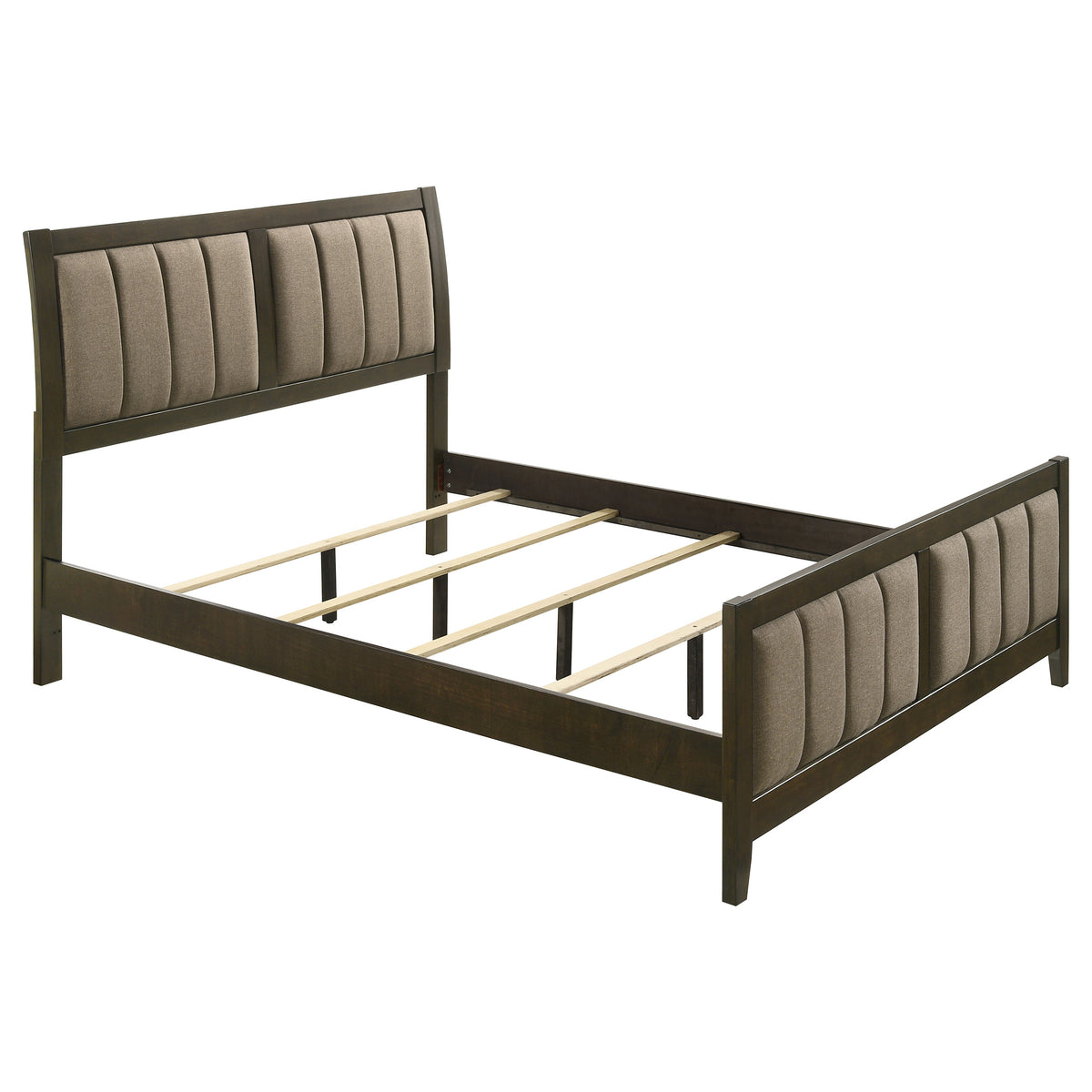 Wilkes Channel-Tufted Upholstered Panel Bed & Bedroom Sets - Queen Bed Only