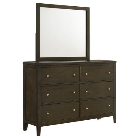 Wilkes Channel-Tufted Upholstered Panel Bed & Bedroom Sets - 6-Drawer Dresser + Mirror