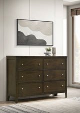Wilkes Channel-Tufted Upholstered Panel Bed & Bedroom Sets - Dark Cocoa with Brown Fabric, Twin to California King - lifestyle