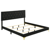 Kendall Diamond-Tufted Velvet Panel Bed & Bedroom Sets - California King Bed Only