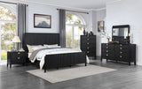 Brookmead Fluted Panel Bed & Bedroom Sets - 5pcs- Eastern King Wood Panel Bed + Dresser + Mirror + Nightstand + Chest