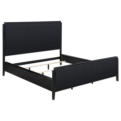 Brookmead Fluted Panel Bed & Bedroom Sets - California King Wood Panel Bed Only