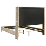 Lucia Fluted Velvet Wingback Bed & Bedroom Sets - Beige Bed with White & Gold Case Pieces, Queen & Eastern King – view 19