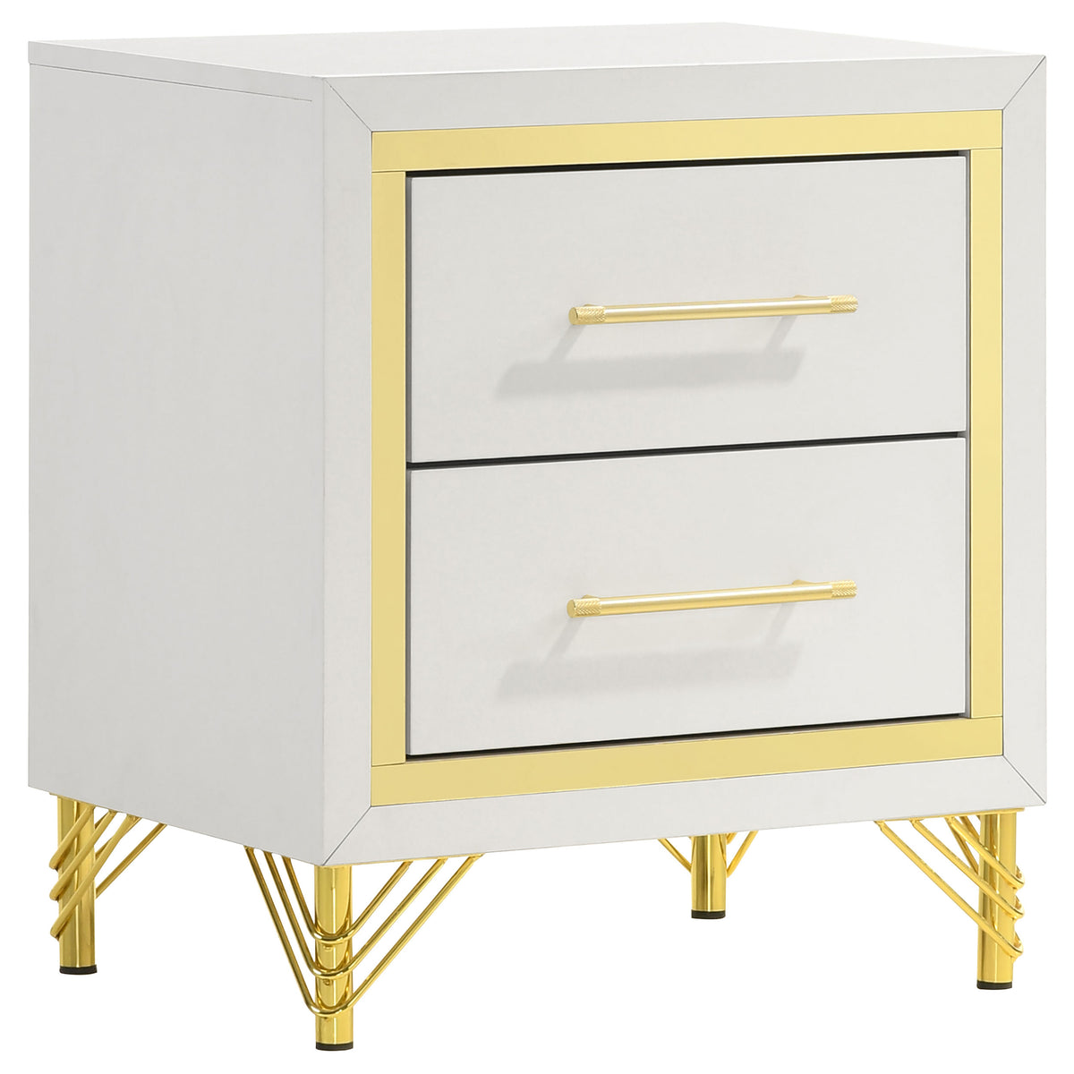 Lucia Fluted Velvet Wingback Bed & Bedroom Sets - Nightstand