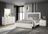 Caraway LED Panel Bed & Bedroom Sets - 4pcs- Eastern King Bed + Dresser + Mirror + Nightstand