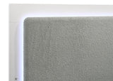 Caraway LED Panel Bed & Bedroom Sets - Upholstered Headboard in White with Gold Accents, Queen & King – view 17