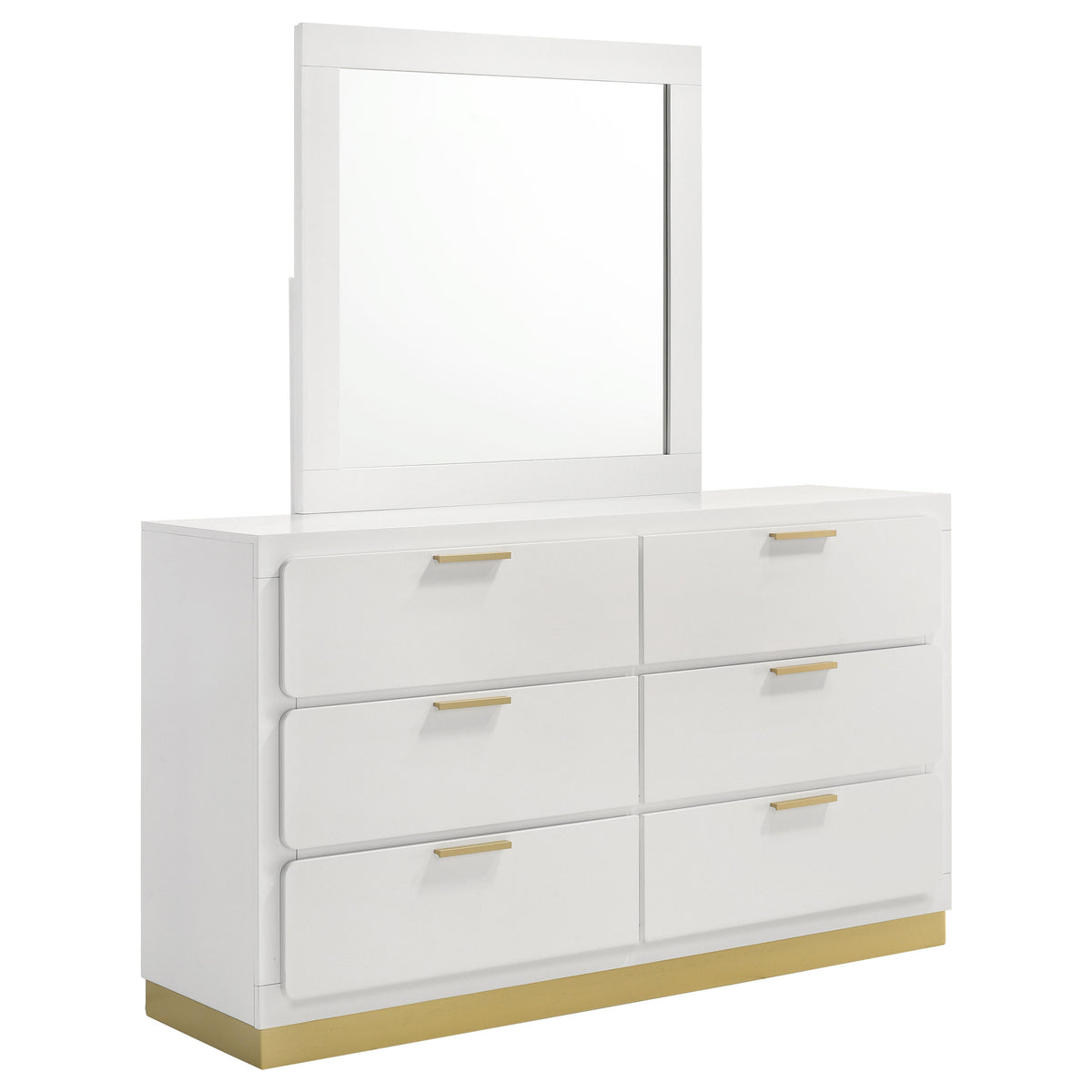 Caraway LED Panel Bed & Bedroom Sets - Dresser + Mirror