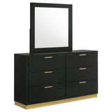Caraway LED Panel Bed & Bedroom Sets - 6-Drawer Dresser + Mirror