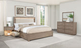Kenora LED Storage Bed & Bedroom Sets - 4pcs- California King Bed + Nightstand + Dresser + Mirror
