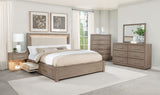 Kenora LED Storage Bed & Bedroom Sets - 5pcs- California King Bed + Nightstand + Dresser + Mirror + Chest