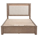 Kenora LED Storage Bed & Bedroom Sets - Upholstered Headboard with Underbed Drawers in Barley Brown – view 18