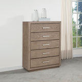 Kenora LED Storage Bed & Bedroom Sets - Upholstered Headboard with Underbed Drawers in Barley Brown - lifestyle